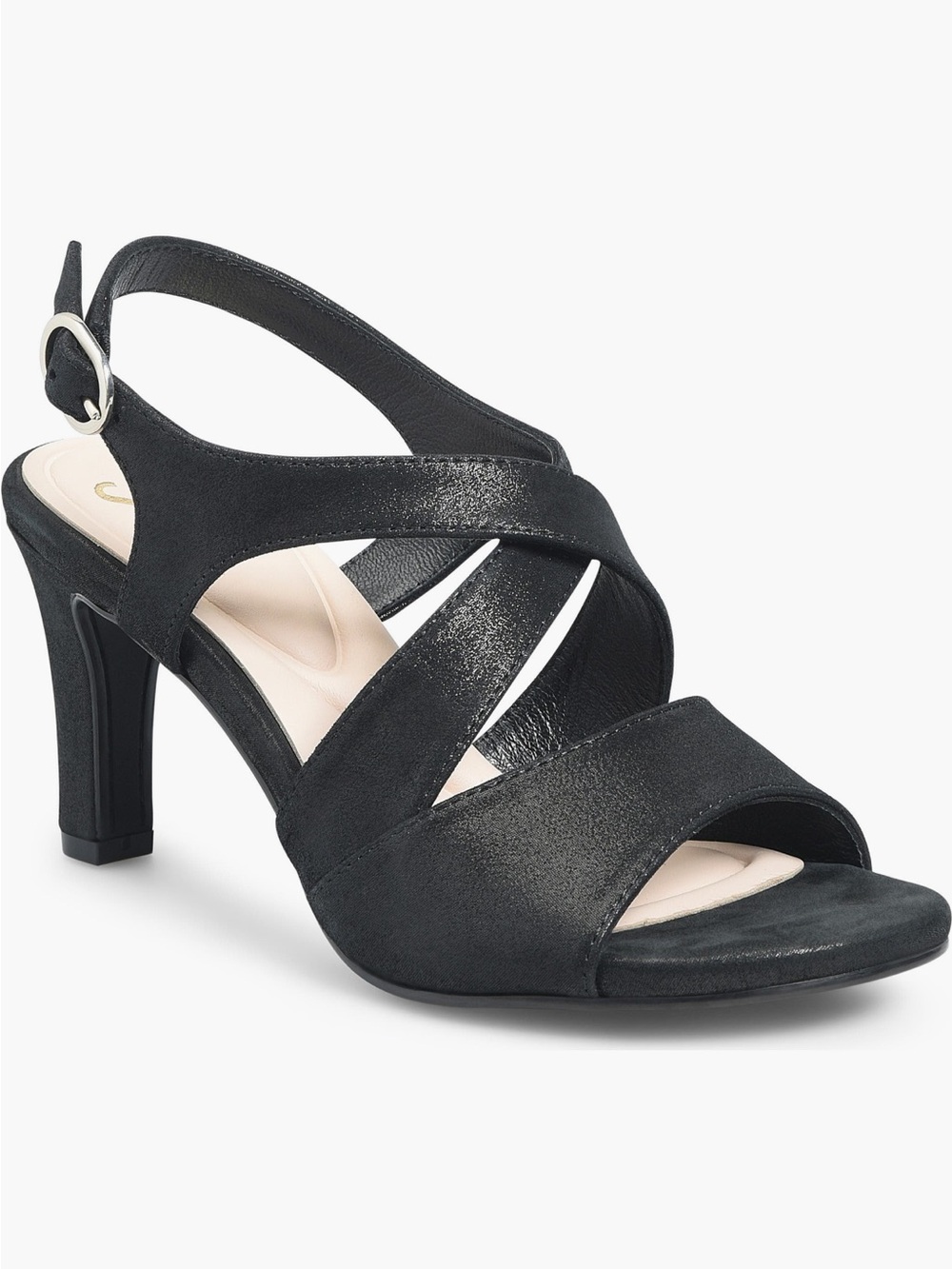 NEW Sofft Jolene Sandals in Black Metallic